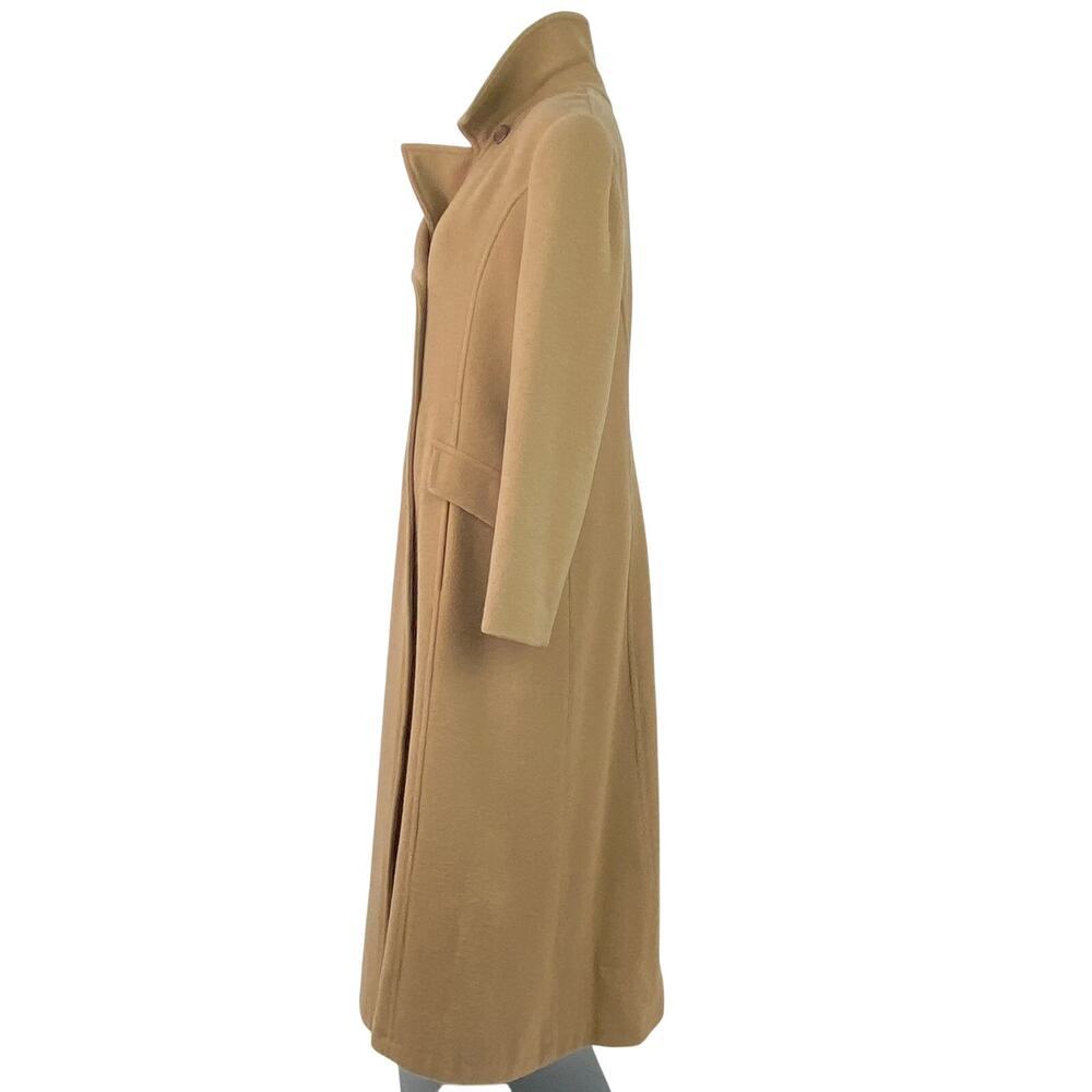 Vintage International Scene Camel Wool Long Double Breasted Maxi Coat Large - Picture 8 of 14